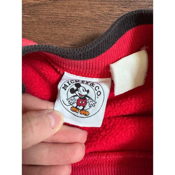 Disney Vintage Mickey Mouse Red Crewneck Sweatshirt - Picture 7 of 7
